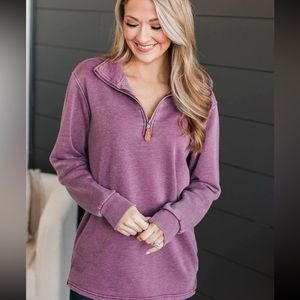 Purple Quarter Zip Pullover